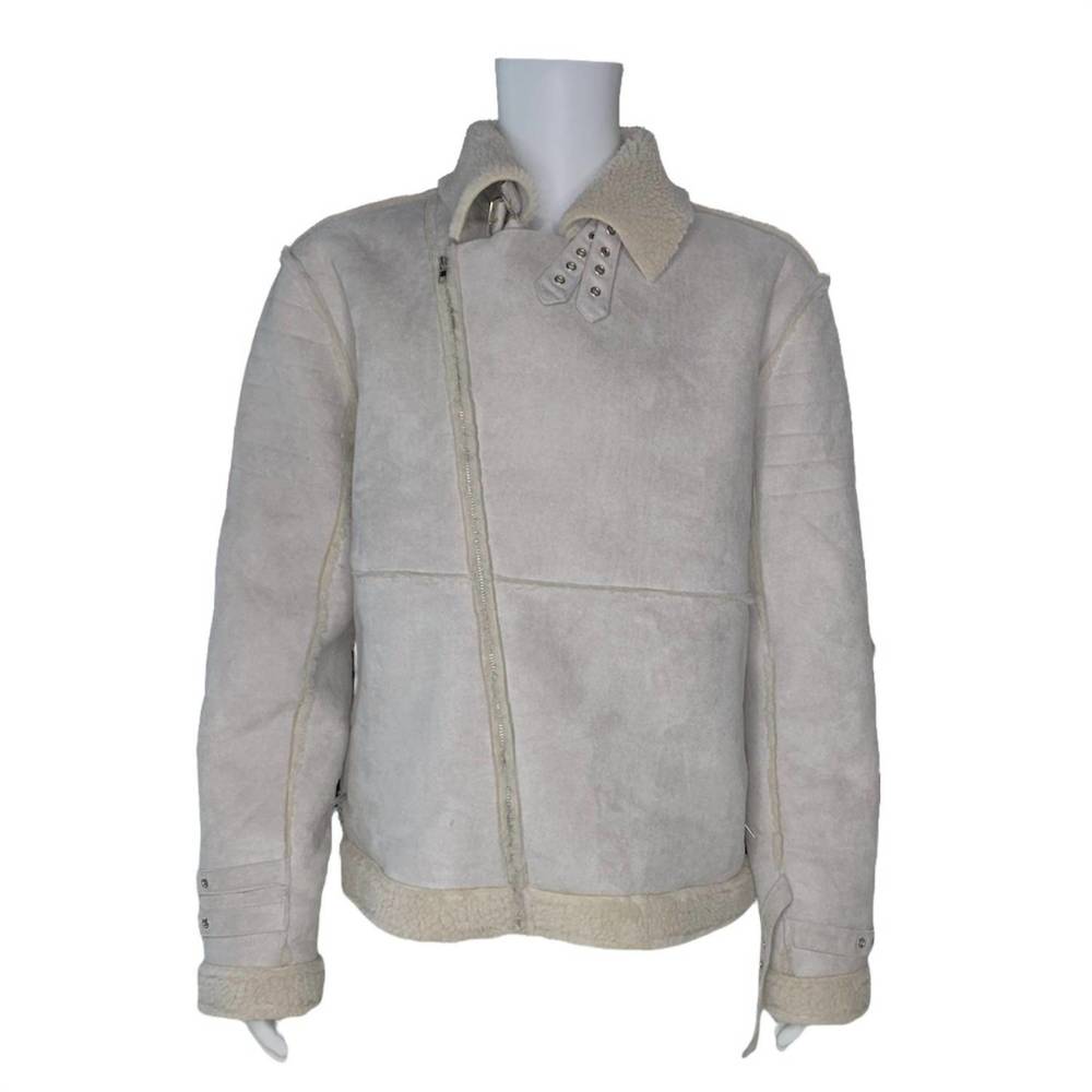 NEW EMBELLISH men's fur-lined jacket in light grey
